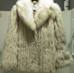 Saga Blue fox fur coat.
